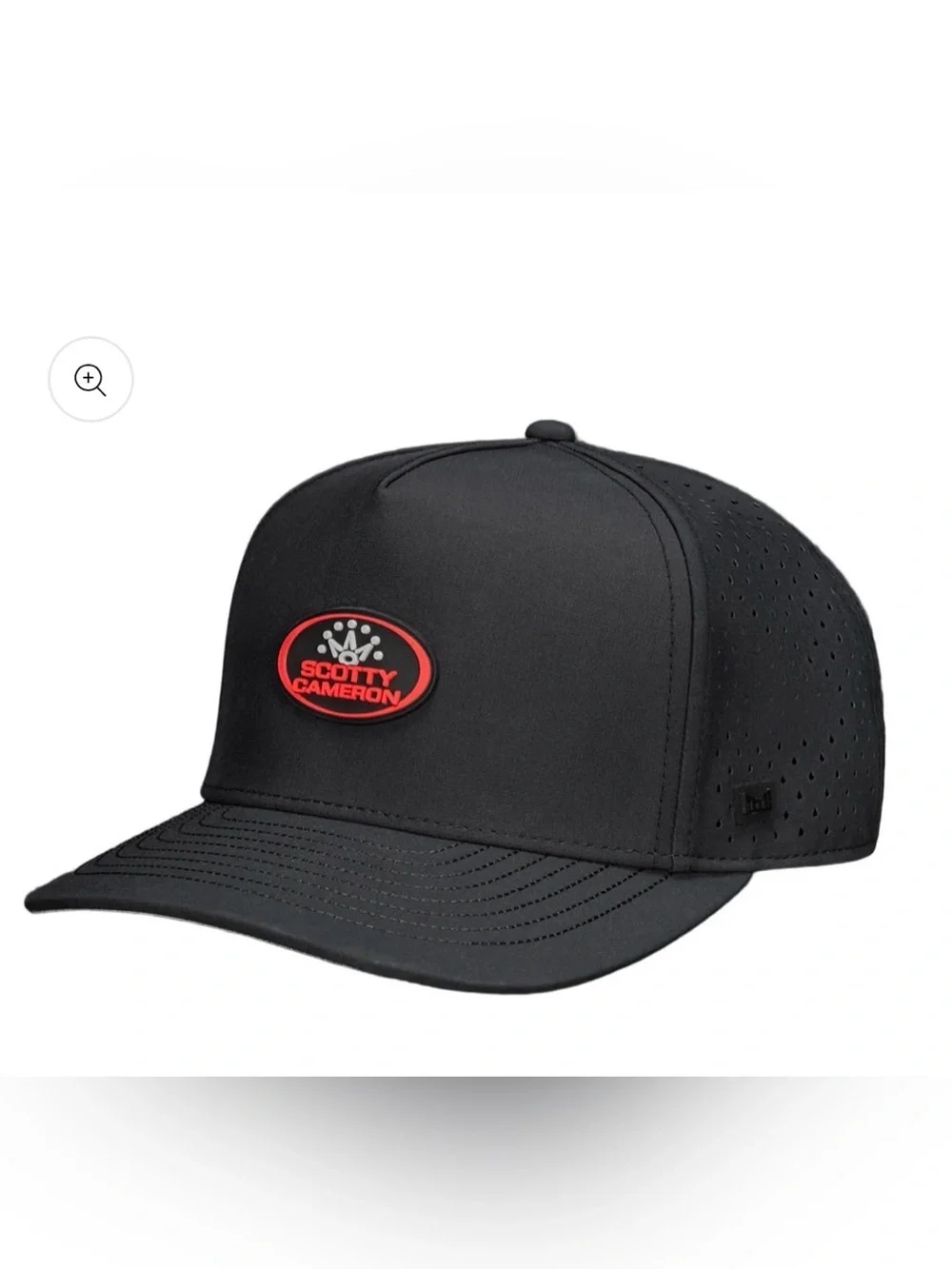Scotty Cameron Black Melin Hat with Red Accent Patch